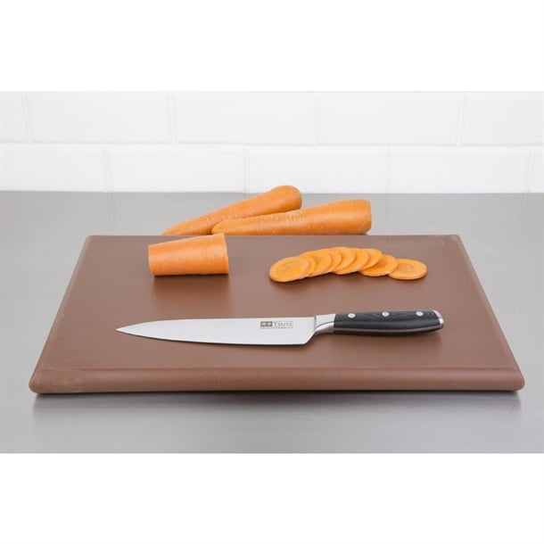 Hygiplas Extra Thick High Density Brown Chopping Board p_j035