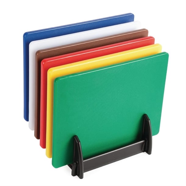 Special Offer Hygiplas Low Density 6 Chopping Boards and 6 Knives Set s122