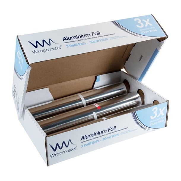 Wrapmaster Aluminium Foil 300mm x 90m (3 Pack) j370