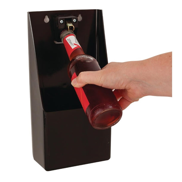 Beaumont Bottle Cap Catcher for Wall Mount Beer Bottle Opener j378