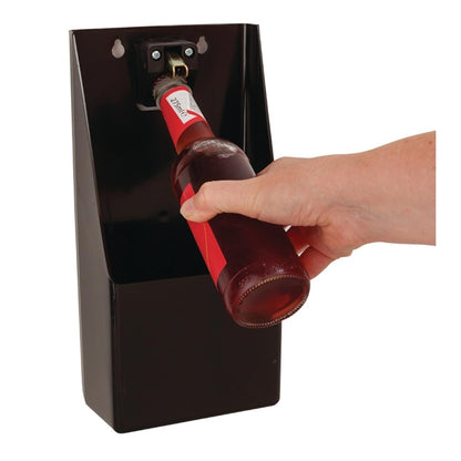 Beaumont Bottle Cap Catcher for Wall Mount Beer Bottle Opener j378