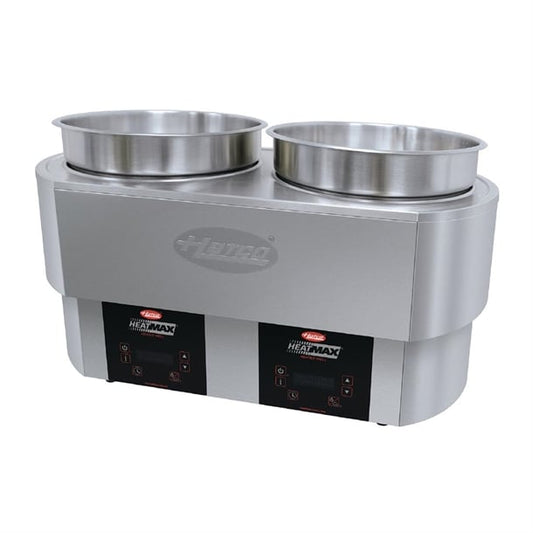 Hatco Heatmax 2x 10Ltr Round 2x10Ltr Heated Well Counter Top Double Well RHW2-2 ja002