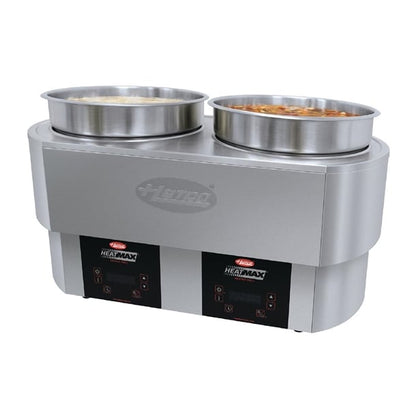 Hatco Heatmax 2x 10Ltr Round 2x10Ltr Heated Well Counter Top Double Well RHW2-2 ja002
