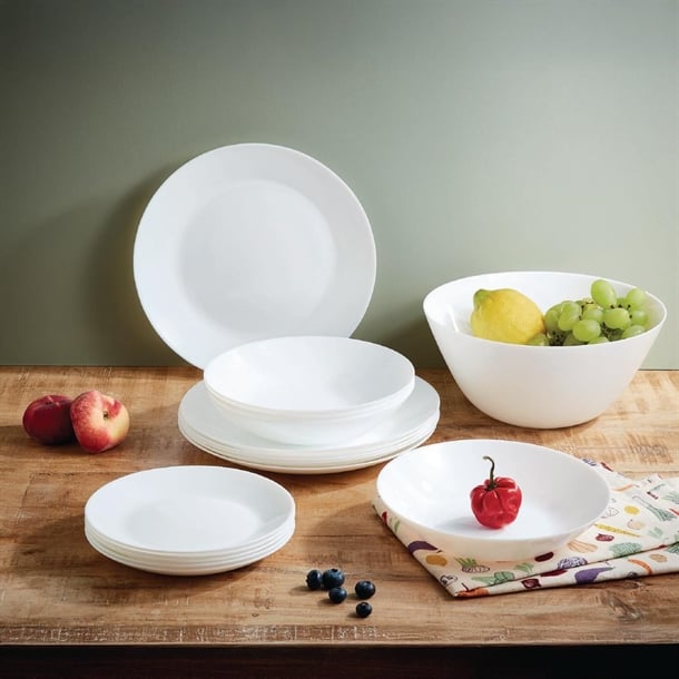 Luminarc ZelIe Dinner Plates White 250mm (12 Pack) ja192