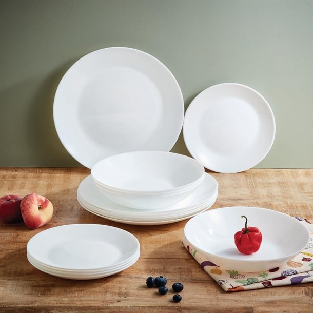 Luminarc ZelIe Dinner Plates White 250mm (12 Pack) ja192