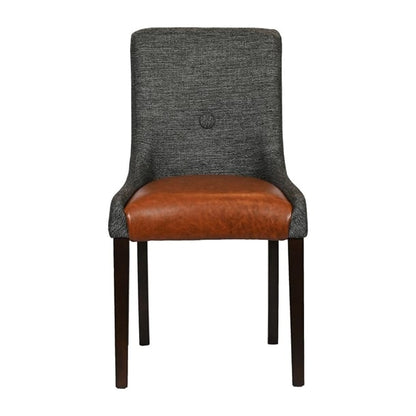 Bath Walnut Dining Chairs with Smoke Back & Tan Seat (6 Pack) ja289