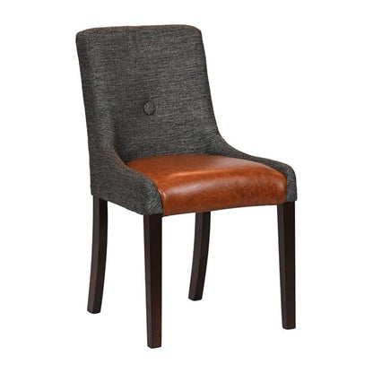 Bath Walnut Dining Chairs with Smoke Back & Tan Seat (6 Pack) ja289