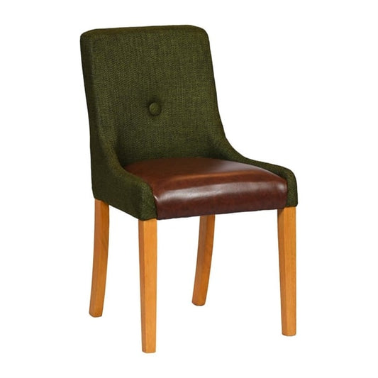 Bath Soft Oak Dining Chairs with Forest Back & Espresso Seat (6 Pack) ja292