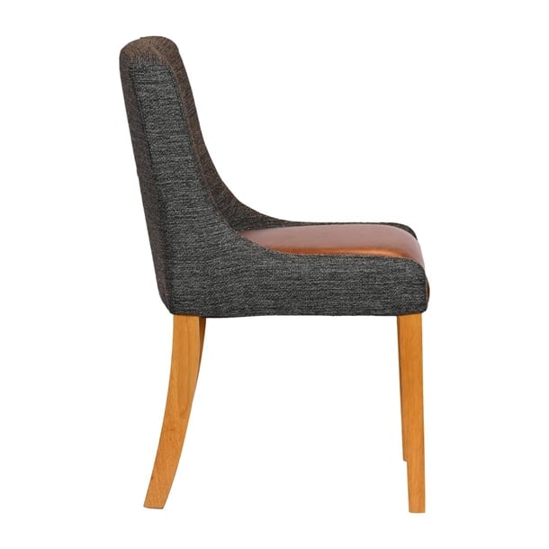 Bath Soft Oak Dining Chairs with Smoke Back & Tan Seat (6 Pack) ja293