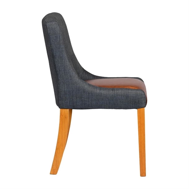 Bath Soft Oak Dining Chairs with Sea Back & Tan Seat (6 Pack) ja294