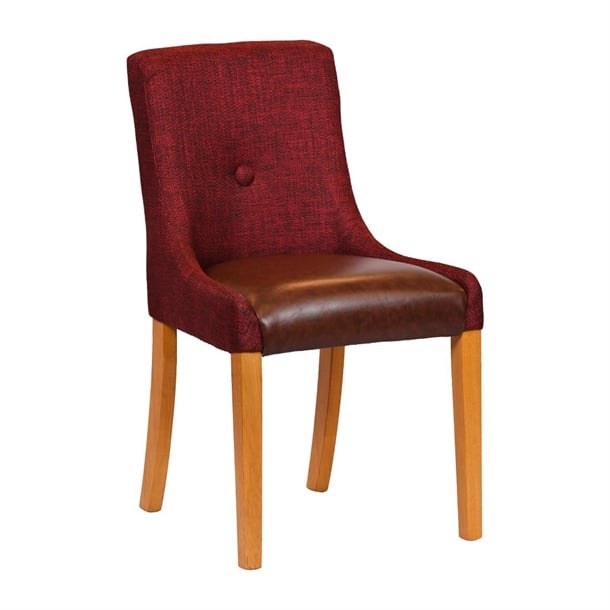 Bath Soft Oak Dining Chairs with Scarlett Back & Espresso Seat (6 Pack) ja295