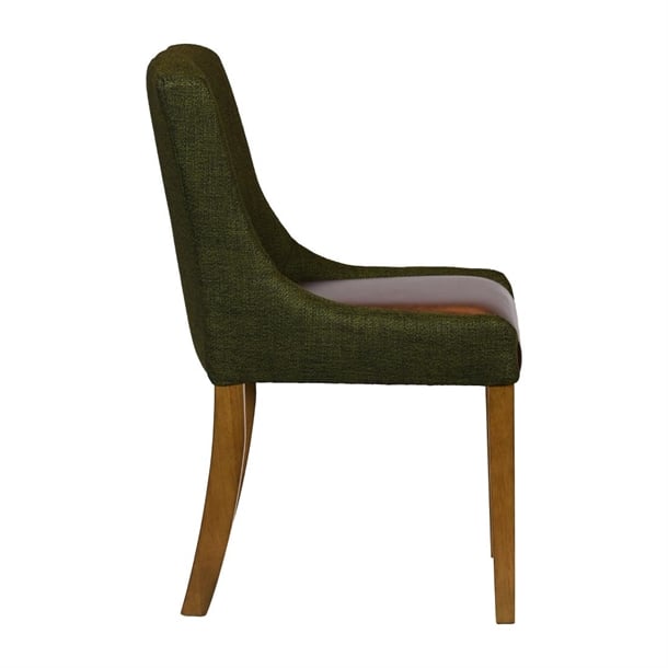 Bath Weathered Oak Dining Chairs with Forest Back & Espresso Seat (6 Pack) ja296