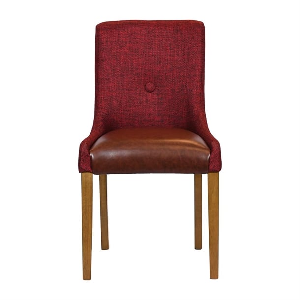 Bath Weathered Oak Dining Chairs with Scarlett Back & Espresso Seat (6 Pack) ja299