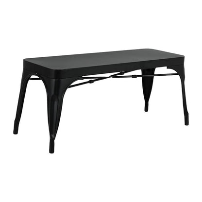 Bolero Bistro Metal Benches Black 1000mm (2 Pack) ja328