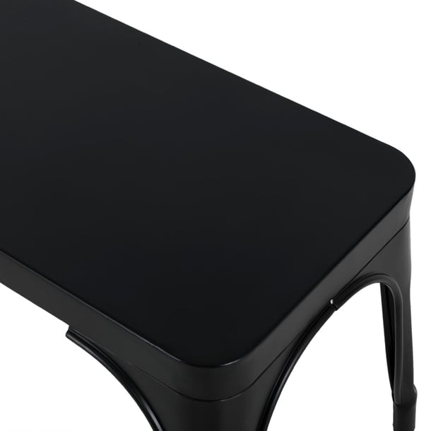 Bolero Bistro Metal Benches Black 1000mm (2 Pack) ja328