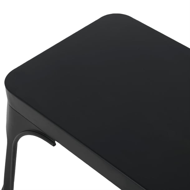 Bolero Bistro Metal Benches Black 1000mm (2 Pack) ja328
