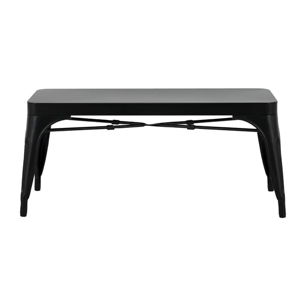 Bolero Bistro Metal Benches Black 1000mm (2 Pack) ja328