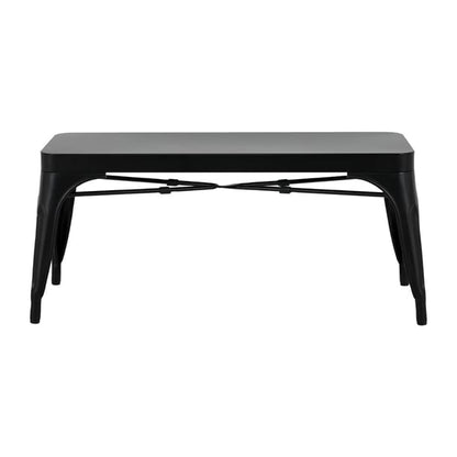Bolero Bistro Metal Benches Black 1000mm (2 Pack) ja328