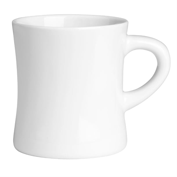 Olympia Whiteware Hollow Mugs 300ml (6 Pack) ja349
