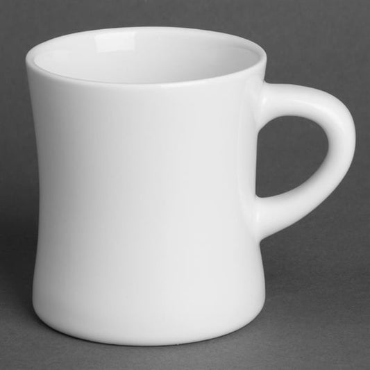 Olympia Whiteware Hollow Mugs 300ml (6 Pack) ja349