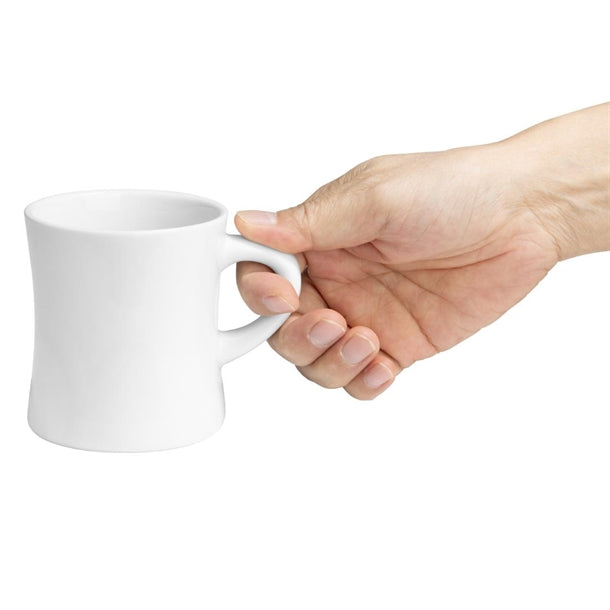 Olympia Whiteware Hollow Mugs 300ml (6 Pack) ja349