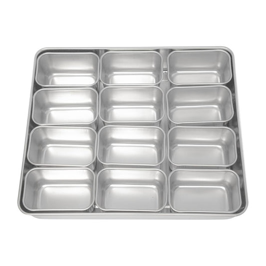 Clover Japanese Yakumi Pan Condiment Holder with 12 Small Inserts ja635