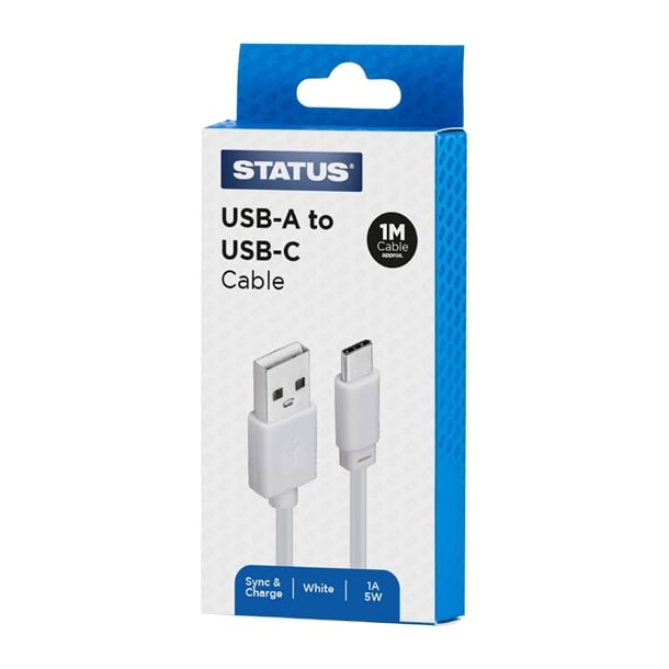 Status USB A to USB C Charging Lead 1m ja850