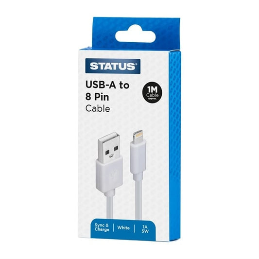 Status USB to 8-Pin (Lightning) Charging Lead 1m ja851