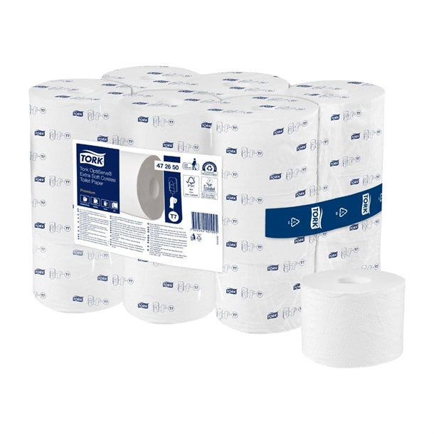 Tork OptiServe Extra Soft Coreless Toilet Paper White T7 (18 Pack) ja857