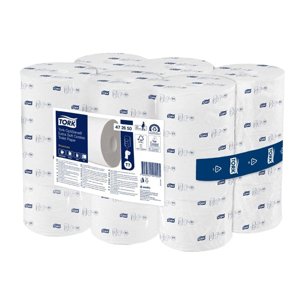 Tork OptiServe Extra Soft Coreless Toilet Paper White T7 (18 Pack) ja857