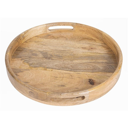 Olympia Mango Wood Round Deep Sided Tray 400mm ja886