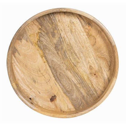 Olympia Mango Wood Round Deep Sided Tray 400mm ja886