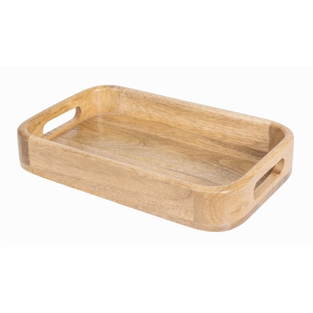 Olympia Mango Wood Rectangular Deep Sided Tray 300x190mm ja887