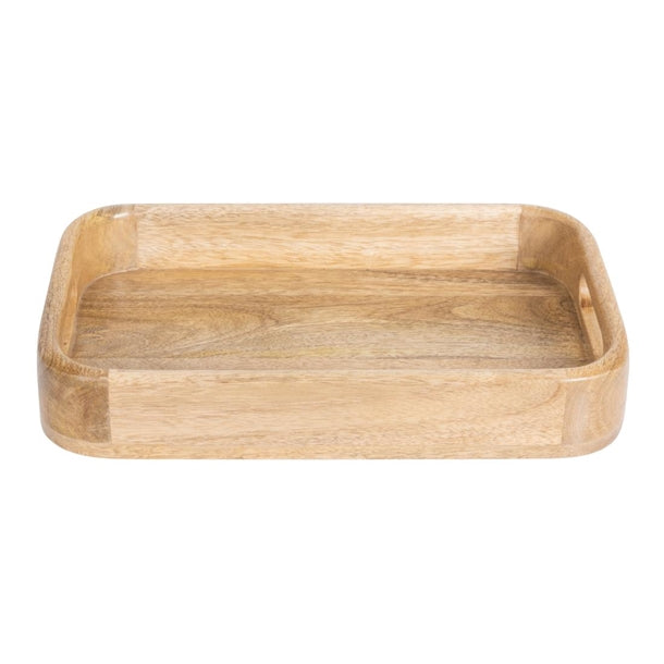 Olympia Mango Wood Rectangular Deep Sided Tray 300x190mm ja887