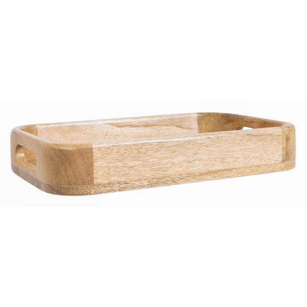 Olympia Mango Wood Rectangular Deep Sided Tray 300x190mm ja887