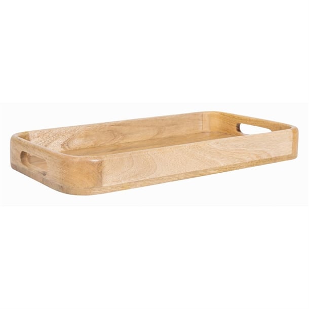 Olympia Mango Wood Rectangular Deep Sided Tray 430x230mm ja888