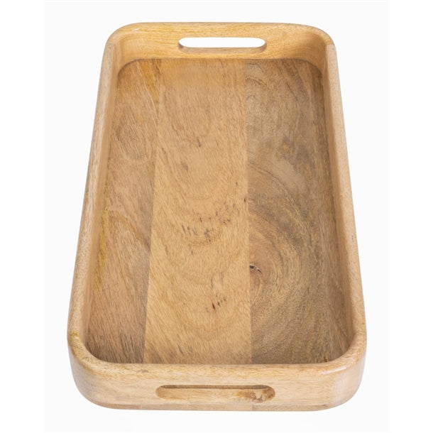 Olympia Mango Wood Rectangular Deep Sided Tray 430x230mm ja888
