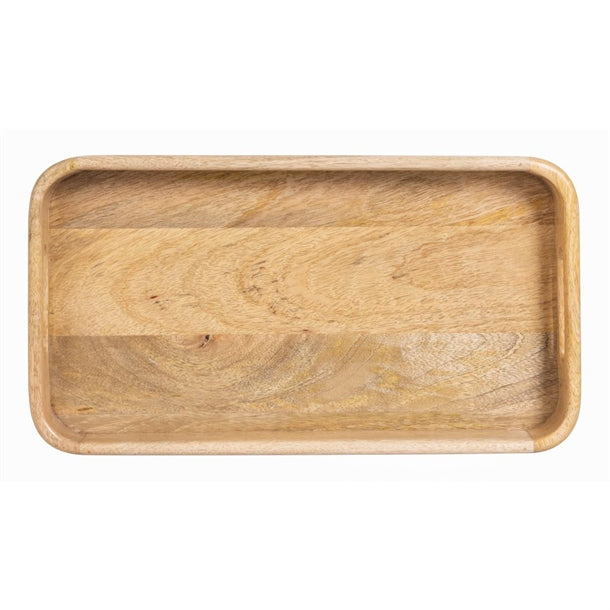 Olympia Mango Wood Rectangular Deep Sided Tray 430x230mm ja888