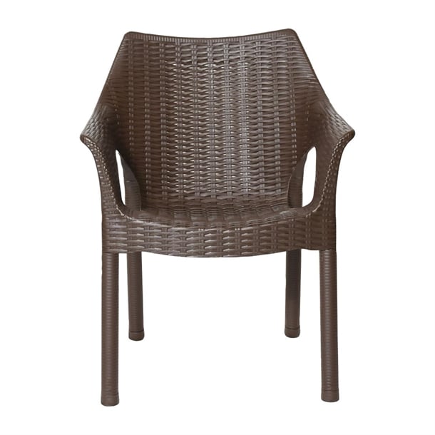 Bolero Elements Polypropylene Armchairs Dark Brown (4 Pack) ja911