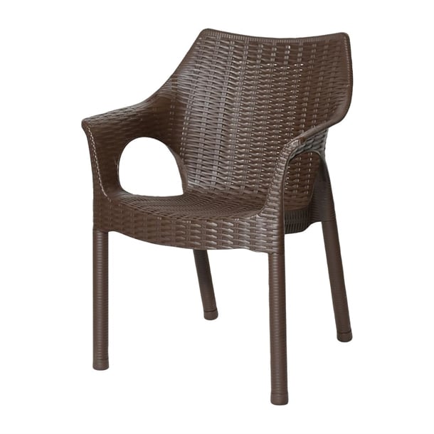 Bolero Elements Polypropylene Armchairs Dark Brown (4 Pack) ja911