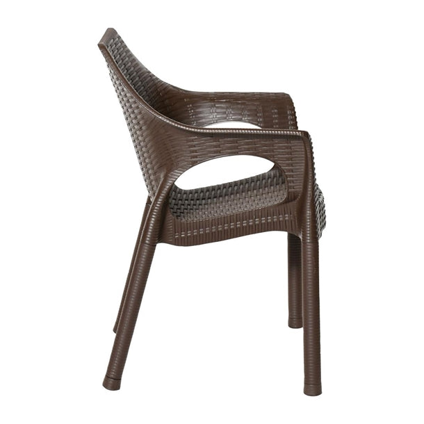 Bolero Elements Polypropylene Armchairs Dark Brown (4 Pack) ja911