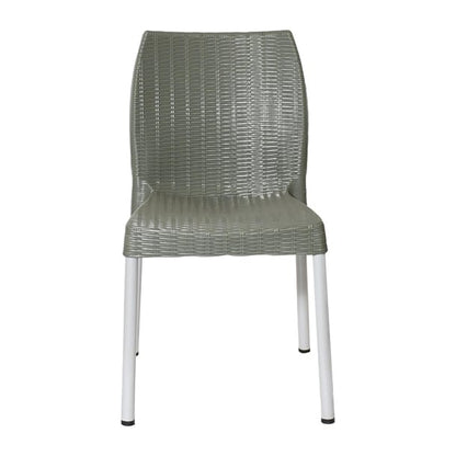 Bolero Elements Polypropylene Rattan Side Chairs Olive Green (4 Pack) ja915