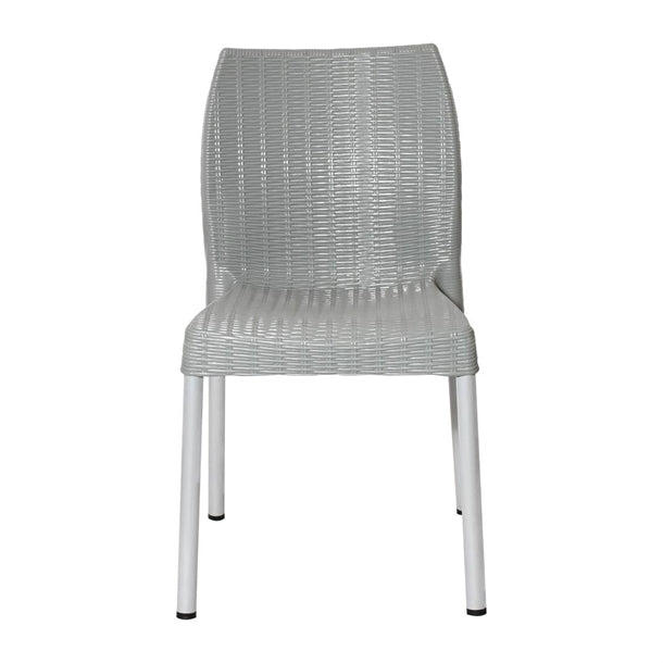 Bolero Elements Polypropylene Rattan Side Chairs Grey (4 Pack) ja916
