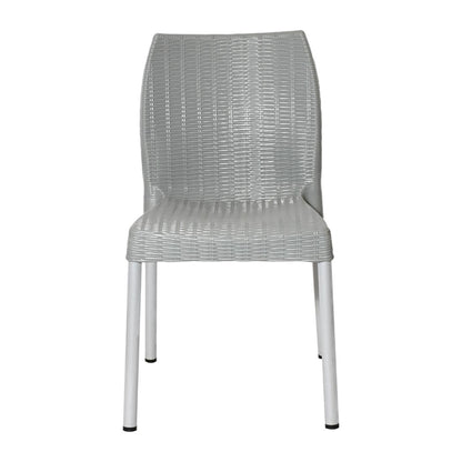 Bolero Elements Polypropylene Rattan Side Chairs Grey (4 Pack) ja916