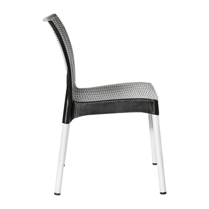 Bolero Elements Polypropylene Rattan Side Chairs Black (4 Pack) ja917