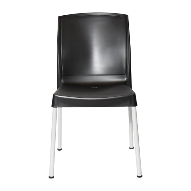 Bolero Elements Polypropylene Plain Side Chairs Black (4 Pack) ja918
