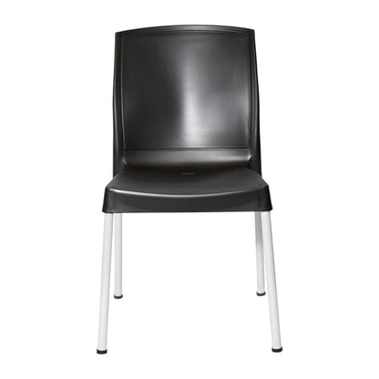 Bolero Elements Polypropylene Plain Side Chairs Black (4 Pack) ja918