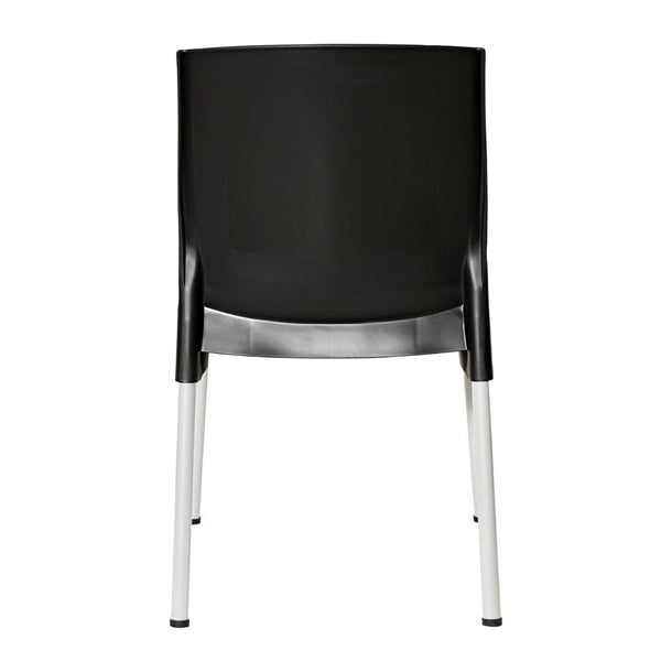 Bolero Elements Polypropylene Plain Side Chairs Black (4 Pack) ja918