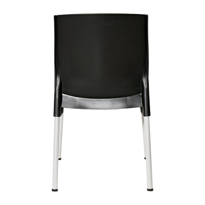 Bolero Elements Polypropylene Plain Side Chairs Black (4 Pack) ja918
