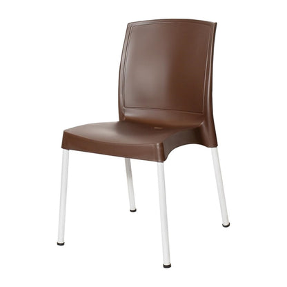 Bolero Elements Polypropylene Plain Side Chairs Dark Brown (4 Pack) ja919